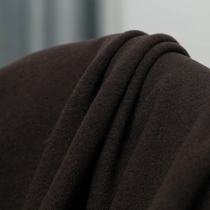 Кофейная ткань мягкая шерстяная 100% шерсти Женская Осенняя куртка пальто швейная