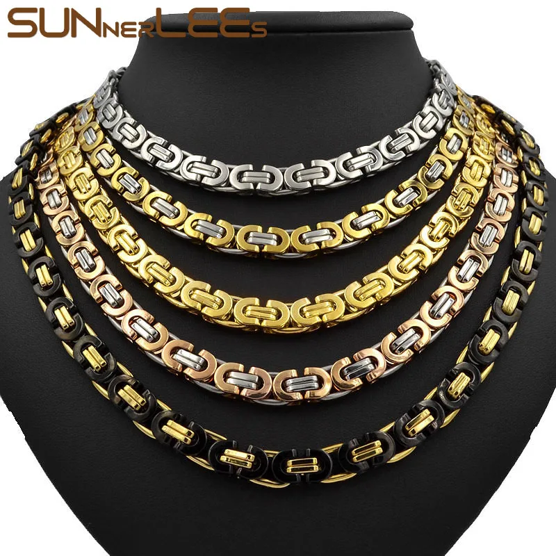 Цепочка из нержавеющей стали для мужчин и женщин ожерелье с подсолнухами