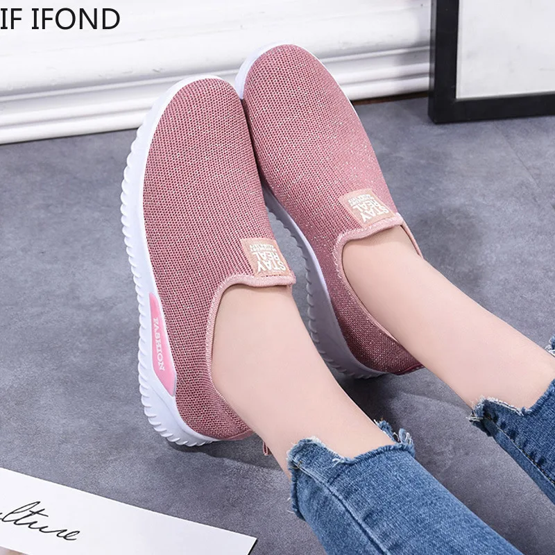 Кроссовки IF IFOND женские прогулочные дышащие вязаные носки мягкие на платформе
