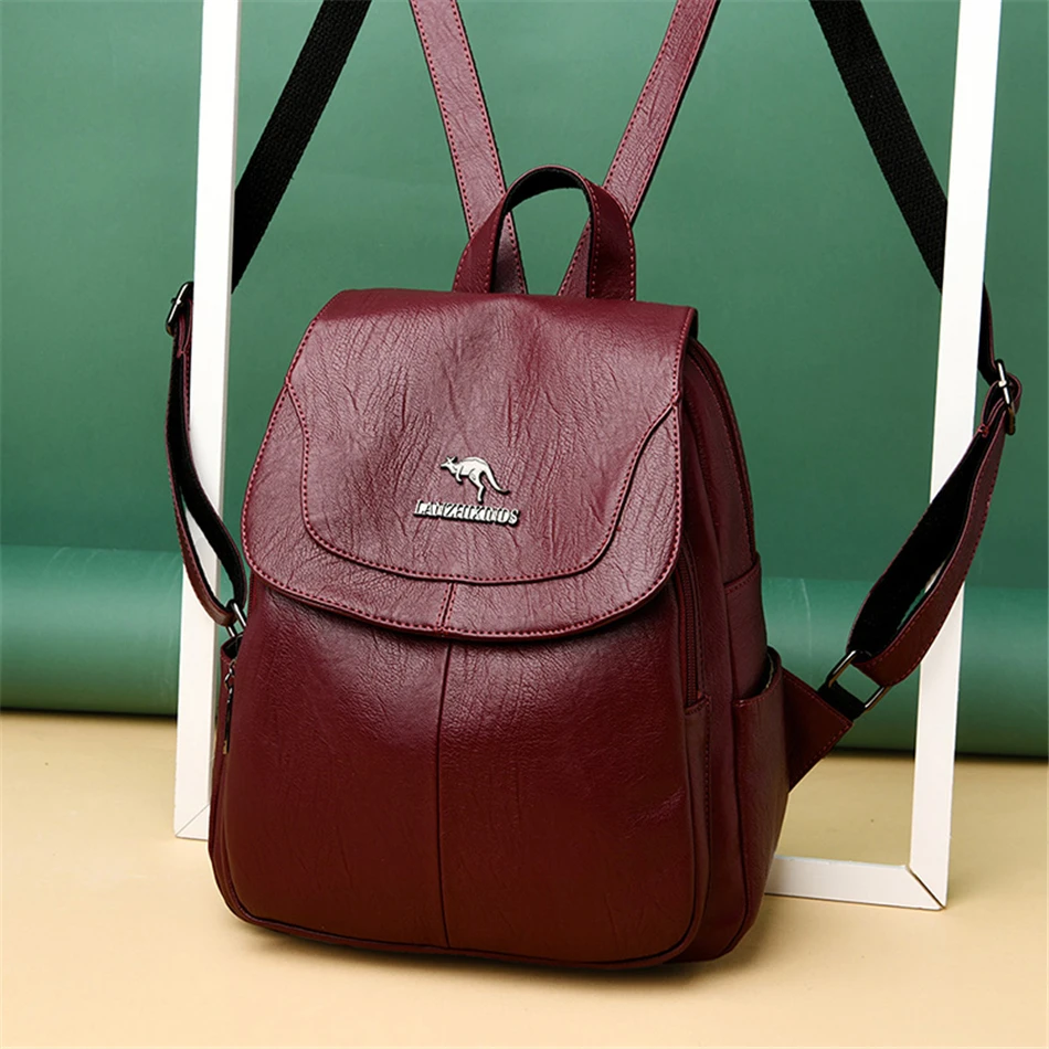 Женский кожаный рюкзак Bagpack дизайнерские сумки на плечо для женщин 2020 школьные