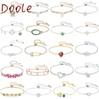 Модные ювелирные изделия высокого качества SWA 1:1, очаровательные милые геометрические сердца, зеленые глаза, Хассам, лук, Бабочка, мышь женский браслет