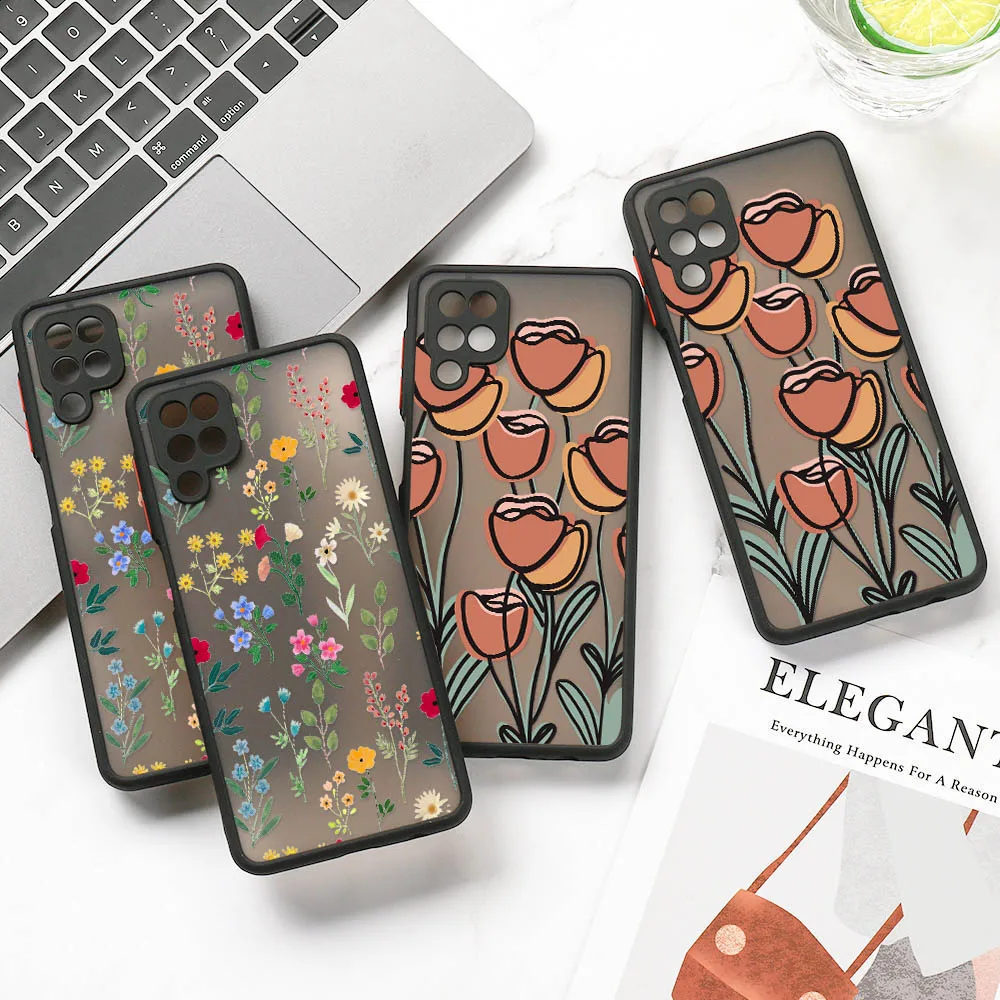 

For Samsung S20 FE Case Cute Coque On Samsung Galaxy A12 A21 S30 Ultra A21S A50 S10 A32 A52 A72 A51 A71 Matte Cases Anti-Knock