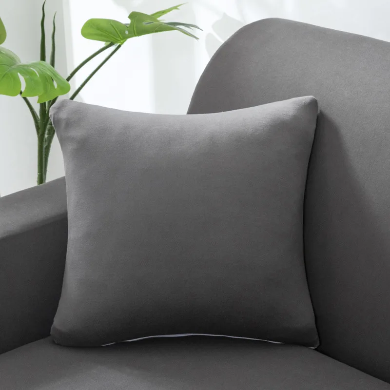 

Solid Color Polyester Big Elasticity Stretch Couch Cover for Living Room Sectional Corner L-shape Sofa Cover 1/2/3/4 Seater