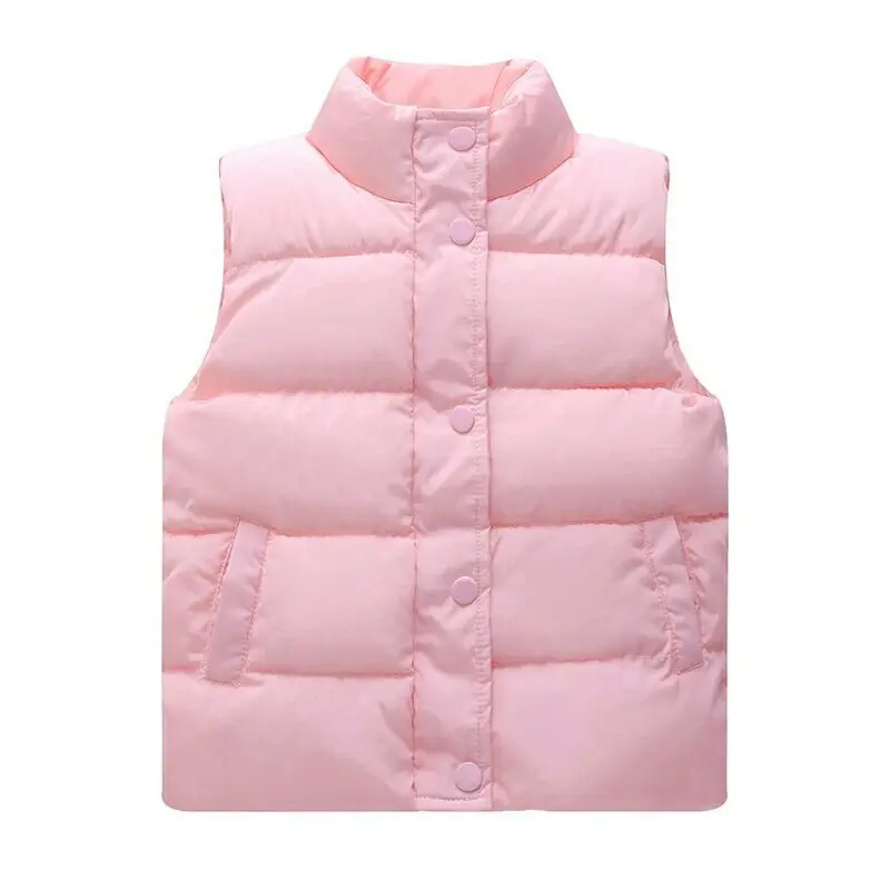 Пуховик для маленьких мальчиков и девочек зимний утепленный жилет повседневные