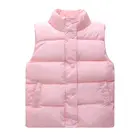 Жилет детский осенне-зимний, хлопковый, однотонный, с воротником-стойкой, От 3 до 8 лет