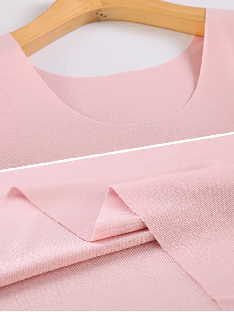 Женская майка без рукавов однотонная бесшовная футболка из мягкой модала