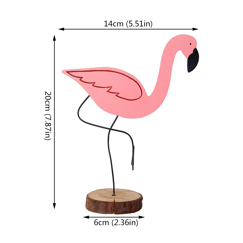 flamingo 3 Современные перьевые деревянные украшения, простые миниатюрные фигурки для гостиной, стола, офиса, украшения дома, аксессуары - Цвет: flamingo 3