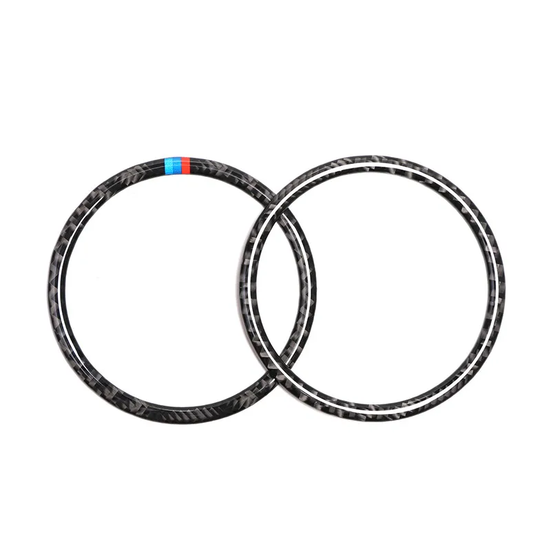

4PCS/6PCS Carbon Fiber Car Door Speaker Loudspeaker Decorative Circle Trim Cover Stickers for BMW E70 E71 X5 X6 Auto Accessories