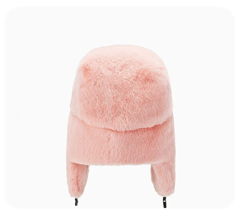 Толстая плюшевая шапка-бомбер теплая зимняя шапка для мужчин и женщин мужская