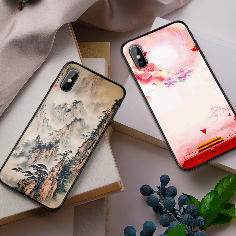 Китайский пейзаж живопись для Xiaomi Redmi 7 Note 4X 5A 16G 32G GO 7A K20 6 5 8 Pro Чехол телефона в виде