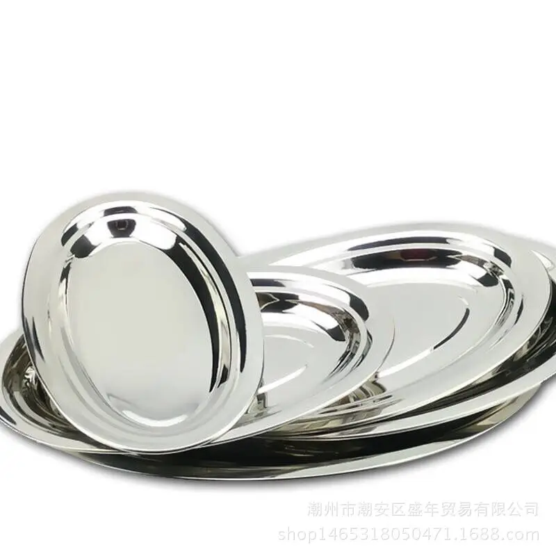 Овальные рыбные тарелки из нержавеющей стали посуда для барбекю|dish beauty|plate lampplate
