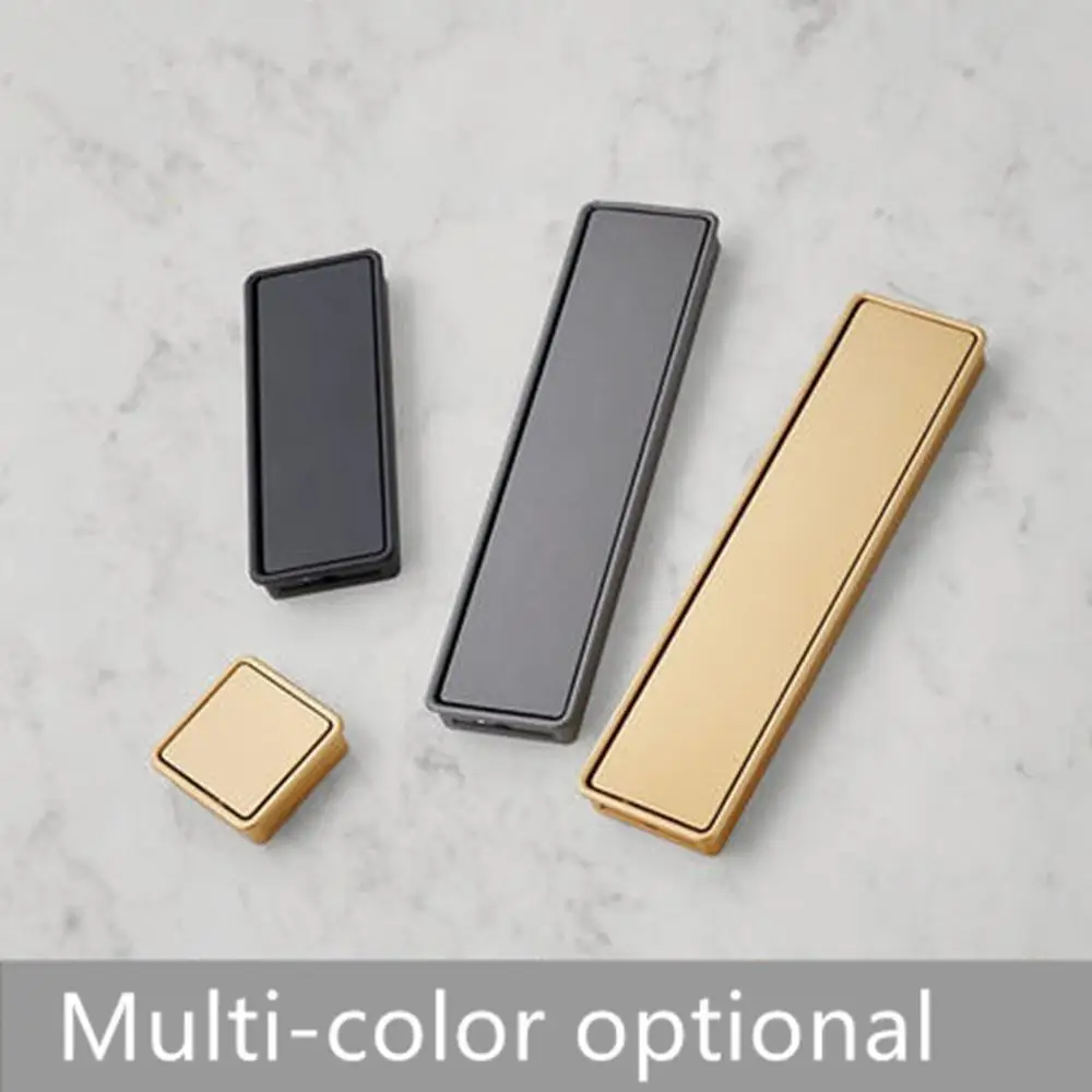 Ручка для раздвижной двери черная невидимая Встраиваемая дверь шкафа ящик