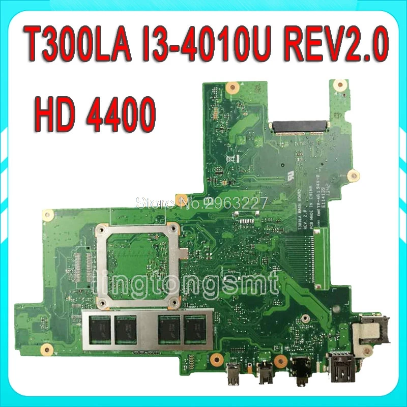 Оригинальная материнская плата для ноутбука For Asus T300LA REV2.0 i3 4010u процессор на плате