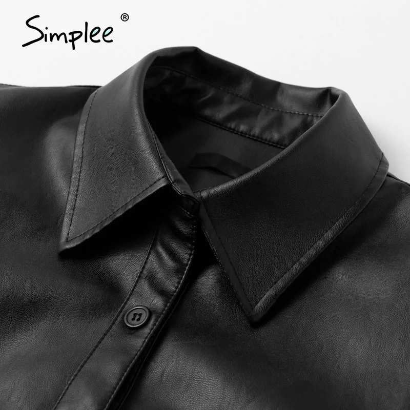 Simplee уличная одежда платье из искусственной кожи прочный ФОНАРЬ Высокая талия