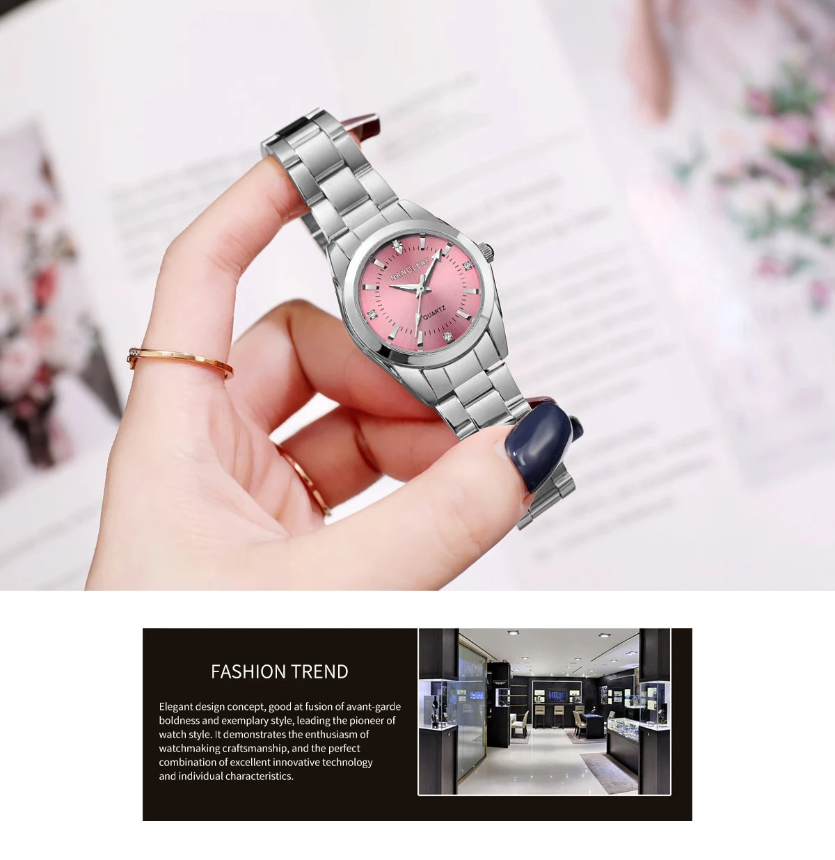 Часы наручные женские с маленьким циферблатом водонепроницаемые аналоговые