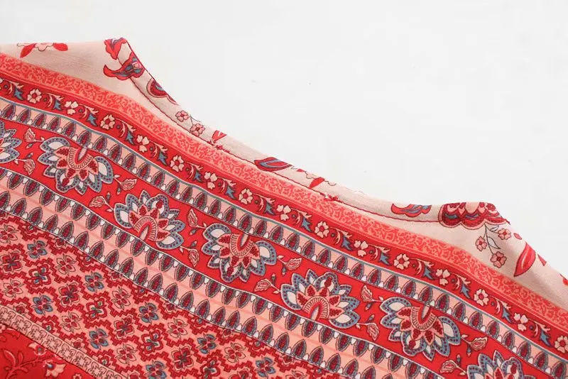 Винтажный шикарный женский комбинезон бохо геометрический цветочный принт