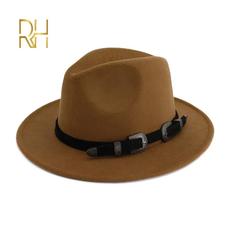 Шляпа-трилби Женская шерстяная с широкими полями и поясом | Аксессуары для одежды