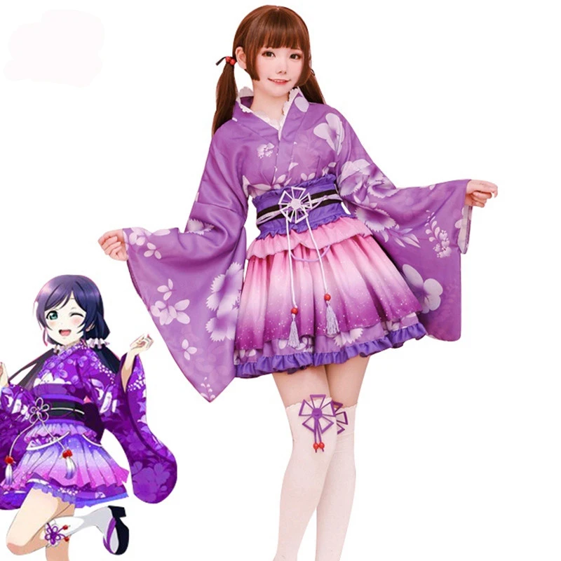 Костюм для косплея Love Live Котори минами кимоно Tojo Nozomi Nico LoveLive Хэллоуин игра