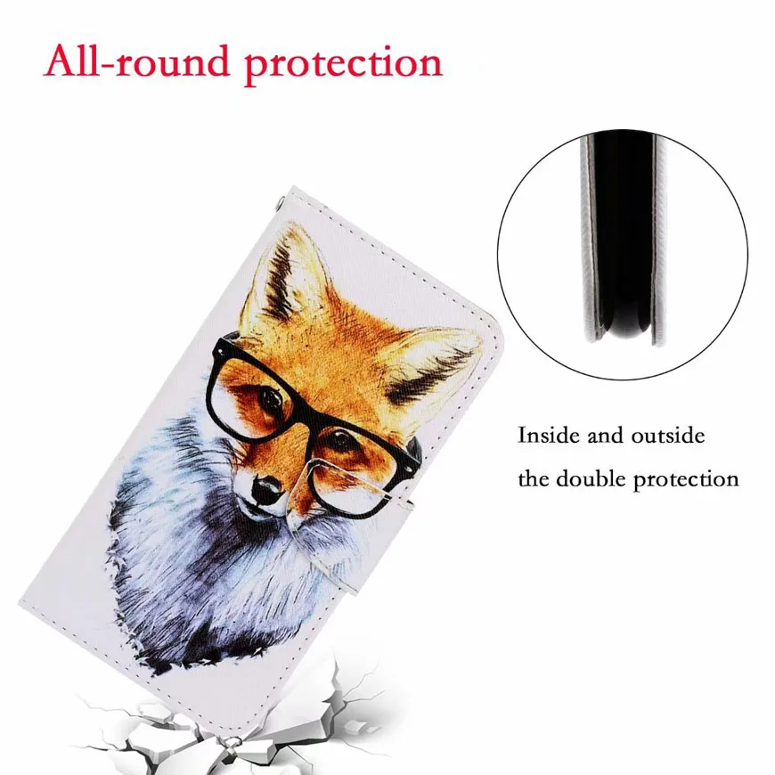 Flip Painted case on sFor Coque Xiaomi Redmi Note 7 Pro cases Xiomi 8 8A 7A cover Wallet magnetic leather capa | Мобильные телефоны