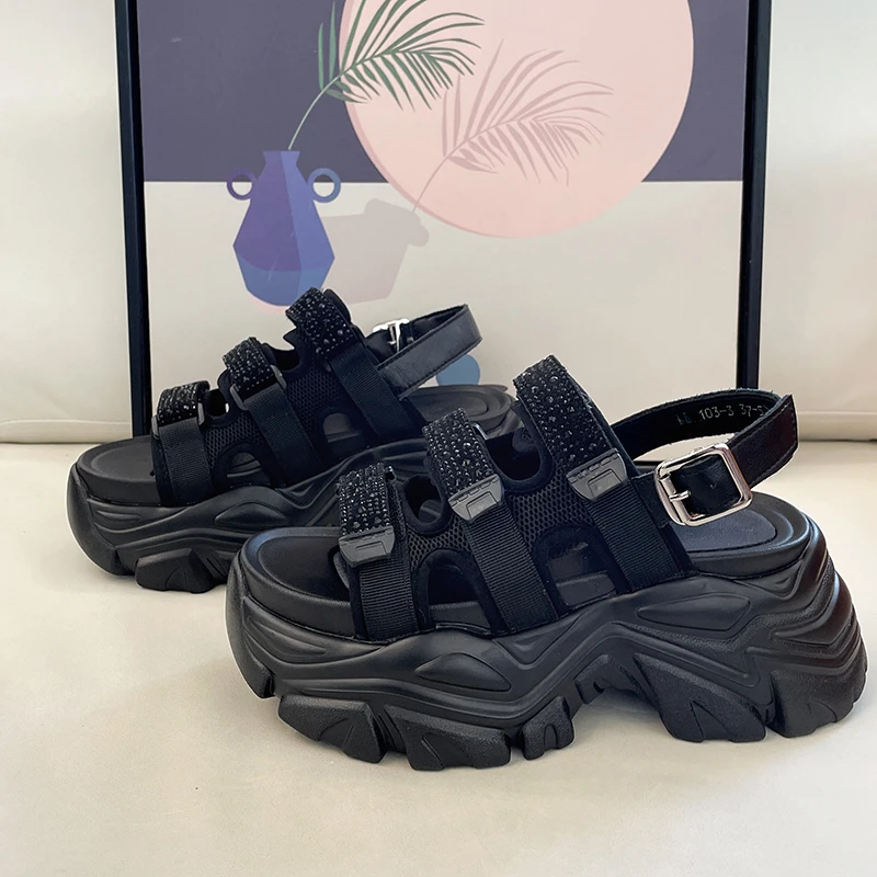 

Sport Sandals Women 2021 Fashion Thick Bottom Gladiator Ladies Chunky Sandals Summer Platform Wedge Beach Shoes Sandalias Mujer
