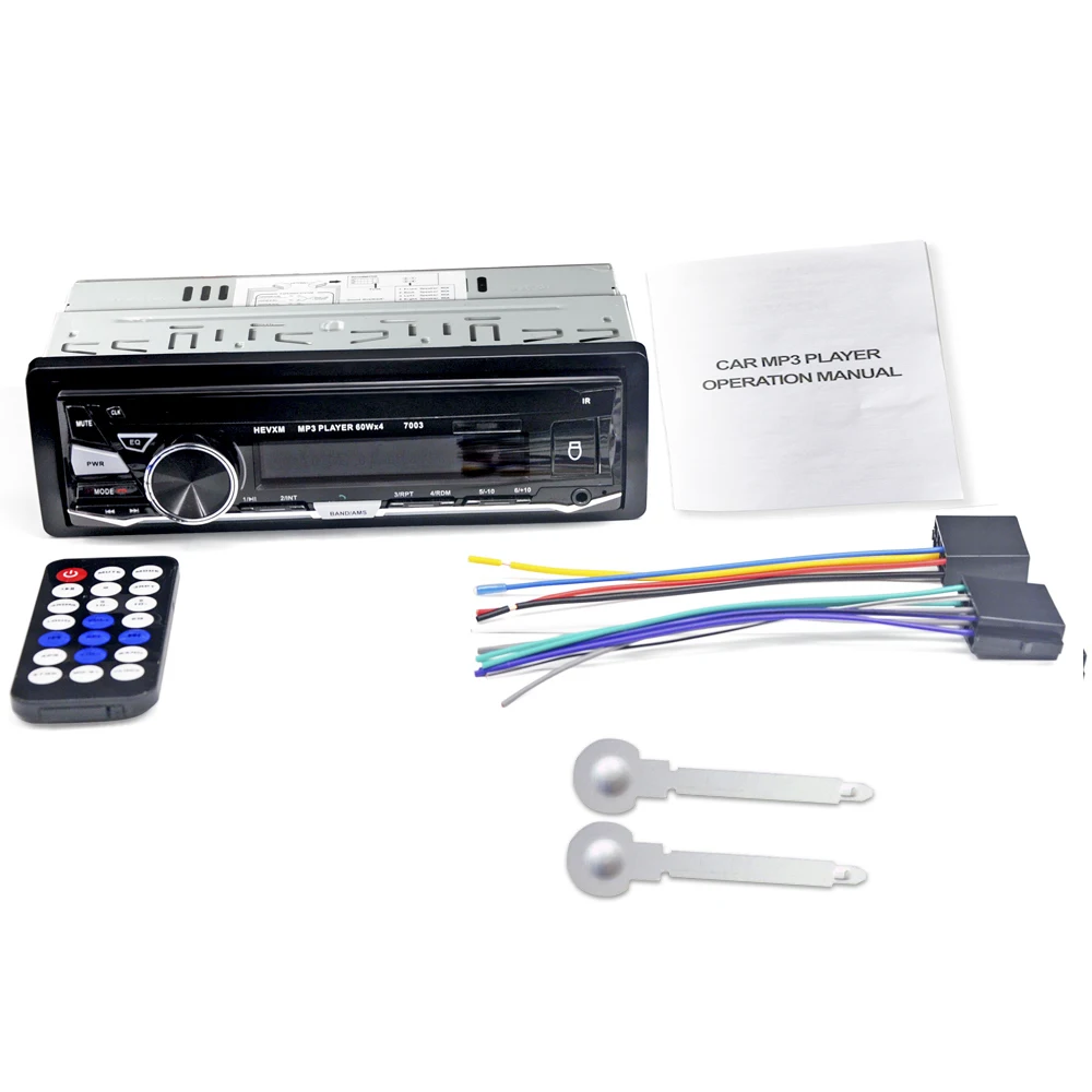 7003 Авторадио 1 din автомобильный Радио плеер стерео 12V Bluetooth FM MP3 аудио 5v-зарядное