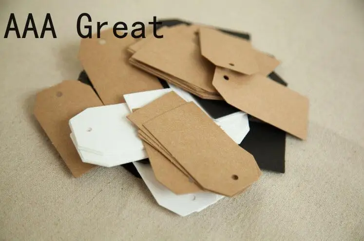 100Pcs/Lot Kraft Paper Card Wedding Favour Gift Tags Luggage Tag Price Label Blank Packaging Clothes Shoes Invitation Cards - купить по