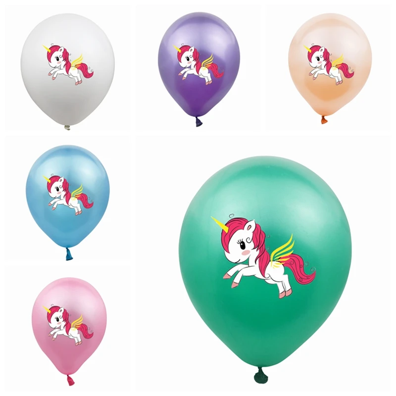 Симпатичные латексные воздушные шары с единорогом для дня рождения 12 дюймов 10 шт.