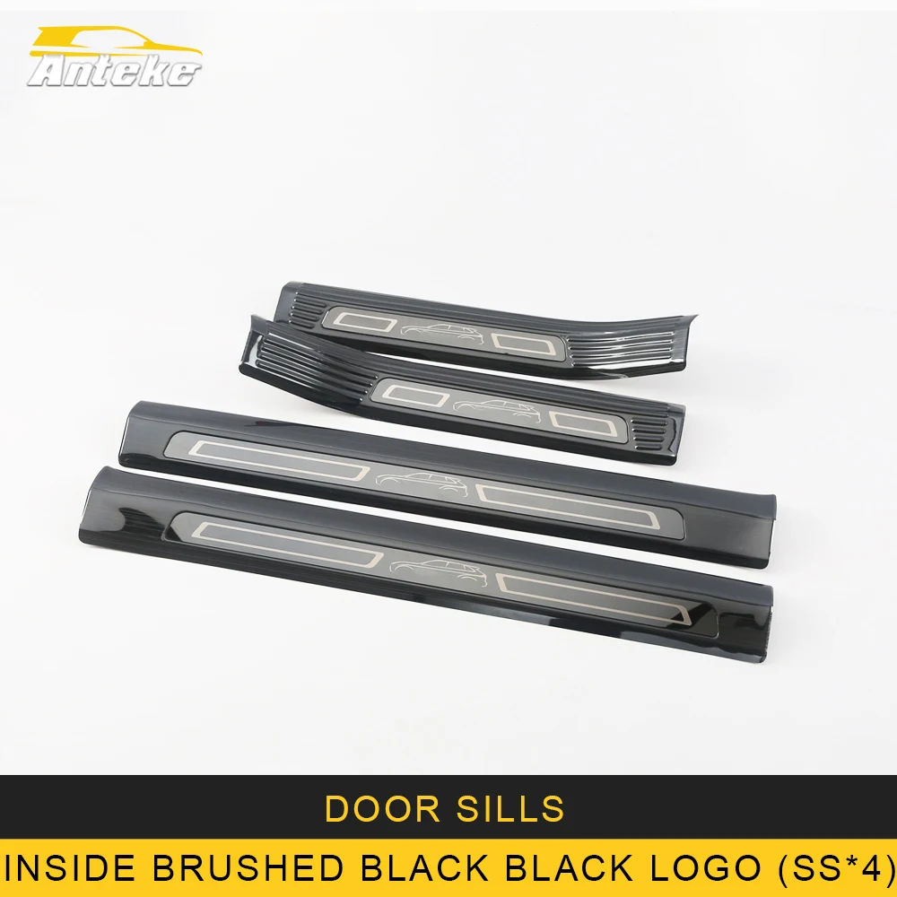 Ins-Brushed-Black-lg Carманго для Фольксваген артеон автомобильные аксессуары наклейки пороги Накладка Добро пожаловать педаль порог Накладка доска - Название цвета: Ins-Brushed-Black-lg