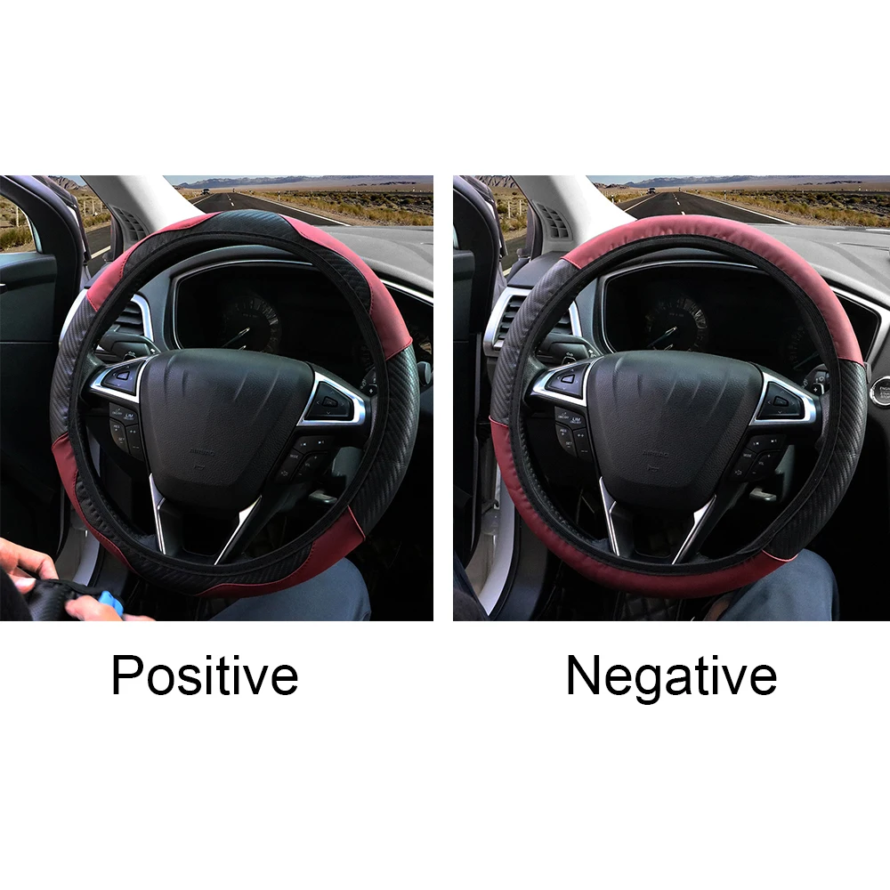 Чехол рулевого колеса автомобиля LEEPEE Универсальный нескользящий дышащий из