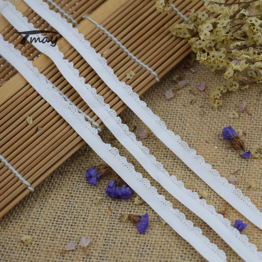 Эластичная лента для волос #1559 кремовые белые кружевные с оборками пачка повязки