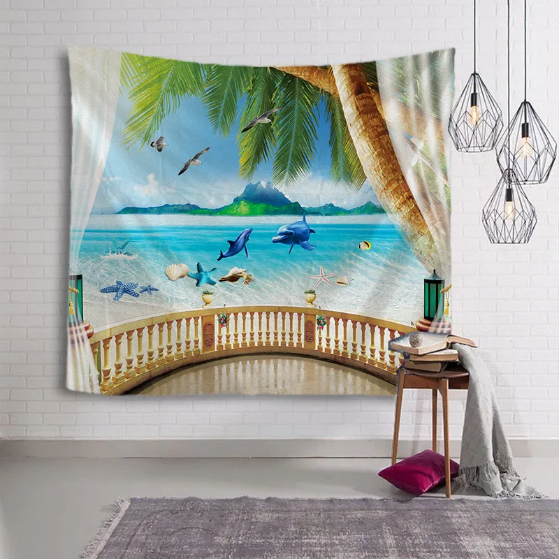 Красивый пейзаж на весну гобелен гостиная кровать комната печать домашний деко