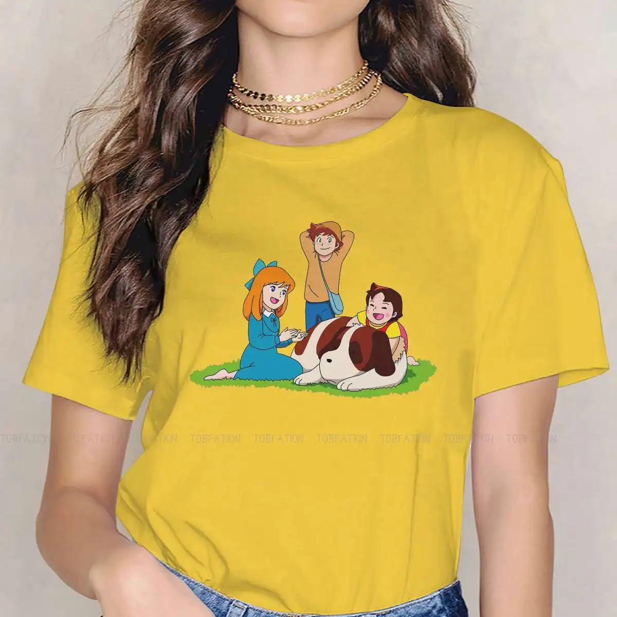 

Characters Casual TShirt Heidi Style Tops Leisure T Shirt Short Sleeve Unique Gift Clothes