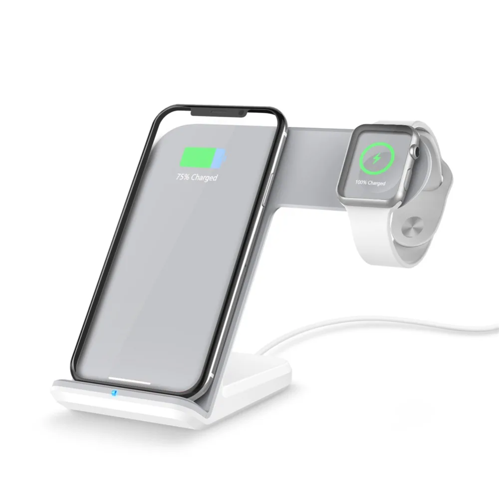 Станция EIMO для Apple Watch 4/3 подставка iPhone 8 Plus XS iWatch band 42/44/38 мм Беспроводная зарядка samsung S9 S8 аксессуары для часов
