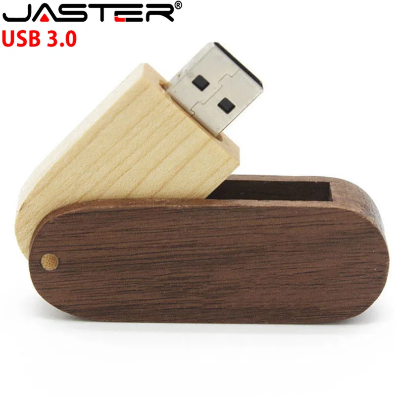 JASTER USB 3 0 Бесплатная доставка Пользовательский логотип деревянный поворот