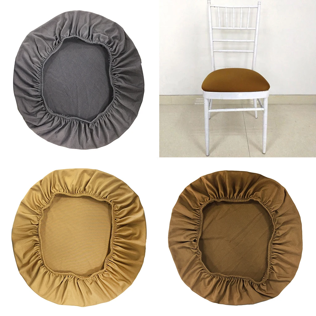 

Elastic Stretch Dining Stool Chair Seat Cover Protector for Events Parties