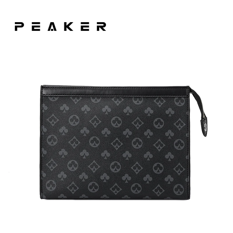 

Peaker Men's Designer Clutch Bag Famous Brand Men Hand Bag Leather Men's Wallet Pouch For Ipad