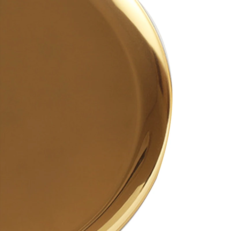 

Gold Round Tray 11Inch Stainless Steel Cosmetics Jewelry Organizer Towel Plates Storage Tray Dish Fruit Trays