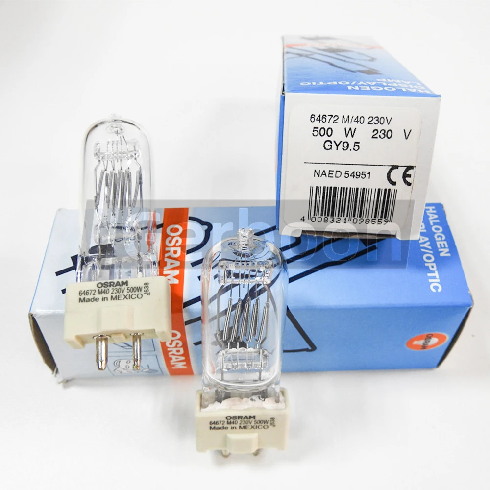 64672 M/40 230V 500W GY9.5 NAED 54951 Halogen Display/Optic Lamp Advertising Stage Photography