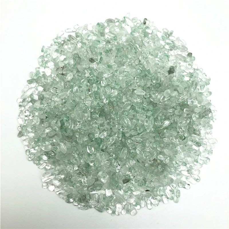 

Drop Shipping 50g Natural Green Ghost Phantom Quartz Crystal Gravel Stones Polished Specimen Healing Natural Stones and Crystals