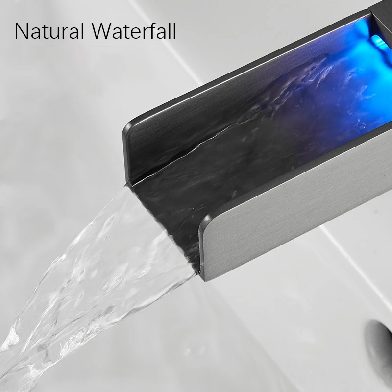 Качественный латунный СВЕТОДИОДНЫЙ смеситель для раковины ванной комнаты