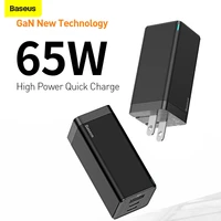 baseus gan 65w usb c charger quick charge 4 0 3 0 qc4 0 qc pd3 0 pd usb c type c fast usb charger for iphone 13 pro max macbook