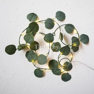 Листья эвкалипта строка светильник гирлянда Фея светильник Свадебные украшения дома лист эвкалипта строка светильник s для игры в Настольный Декор