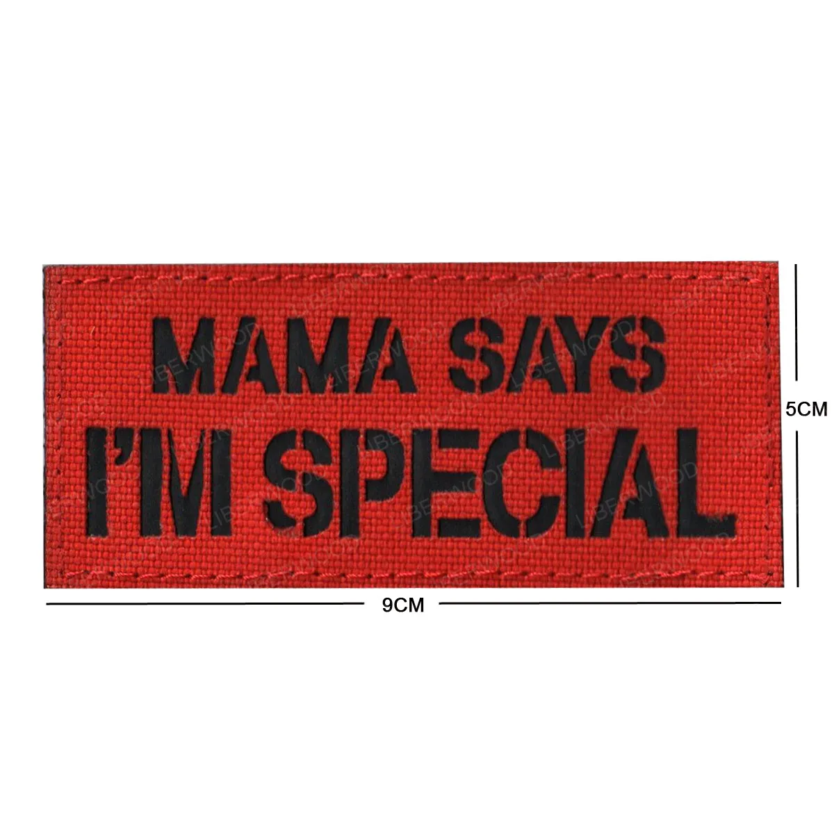 MAMA SAYS I'm SPECIAL Funny Words saching Tactical Embroider Hook/Lp Morale Patch - Цвет: Reflective 5 x 9cm