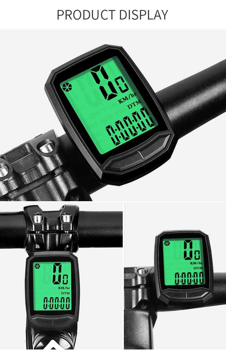 INBIKE, 2,8 дюймов, велосипедный беспроводной компьютер, непромокаемый, многофункциональный, для езды на велосипеде, одометр, велосипедный спидометр, секундомер, подсветка