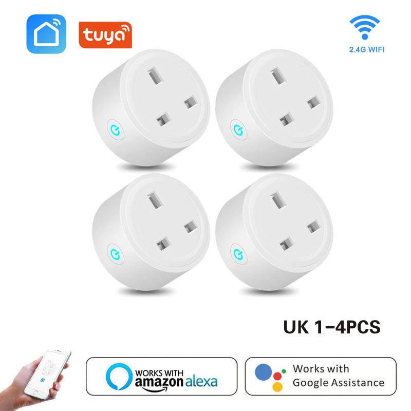 

UK 16A Smart Plug Wifi Smart Socket Energy Monitor Timing Function Smart Life APP Remote Control Works With Alexa Google Home
