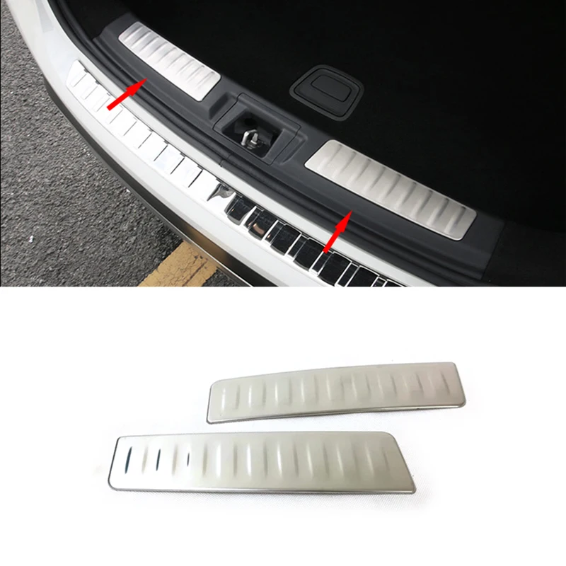 

for Car Styling Infiniti Qx30 Accessories 2017 2018 Sticker Inner Rear Bumper Foot Plate Stainless Steel Rearguard Scuff Plates