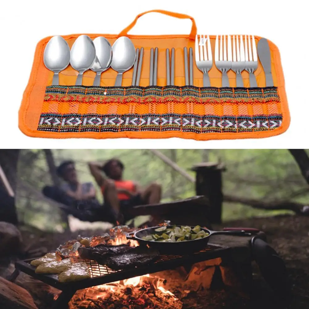 

Easily Carry 13Pcs/Set High Quality with Storage Bag Picnic Tableware Multifunctional for Trip