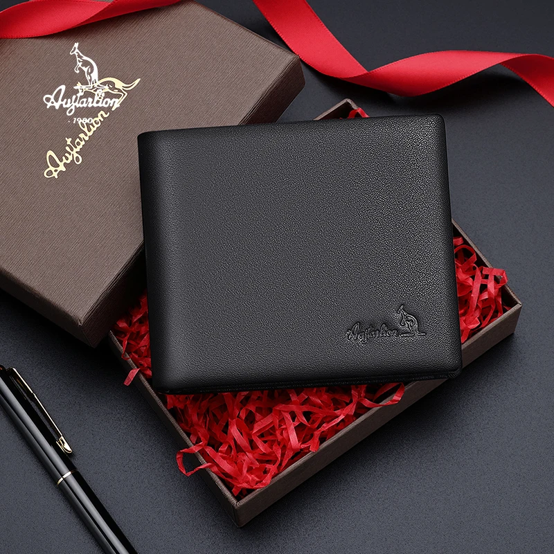 Portomonee модный мужской кожаный брендовый винтажный кошелек короткий Мужской зажим