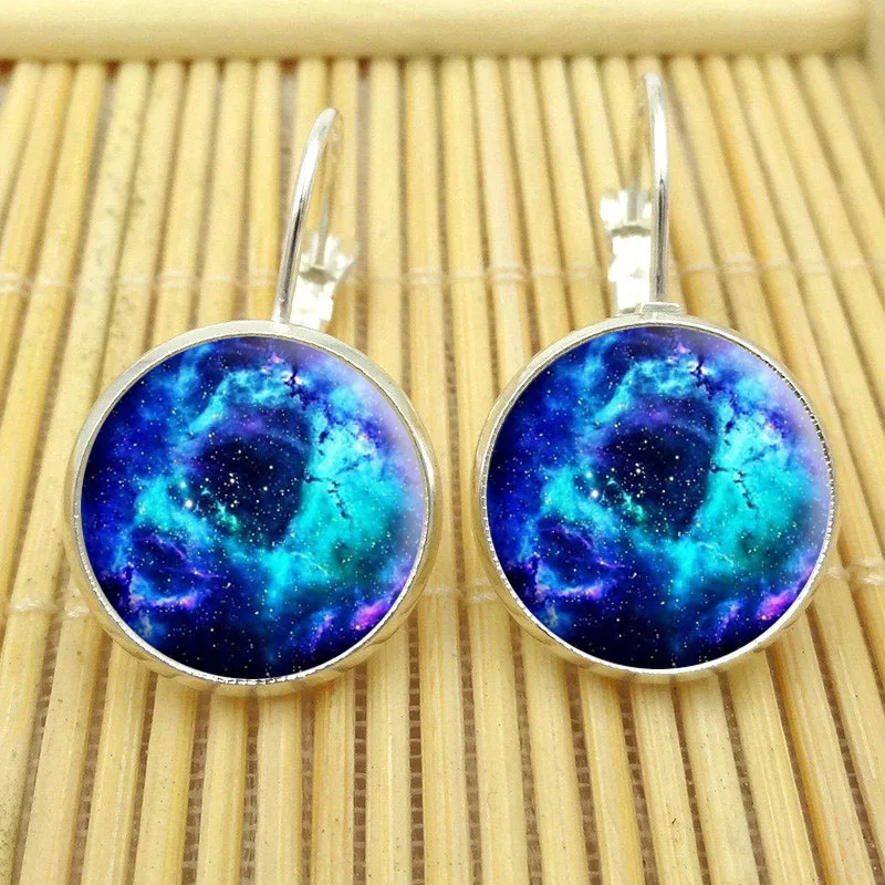 6 стилей модные серьги с гальваническим космическим покрытием французское