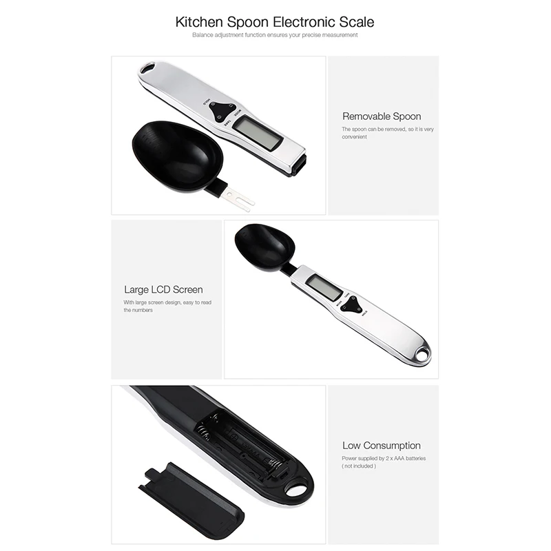 500g/0 1g LCD цифровая кухонная мерная ложка-весы измерительные весы Цифровая ложка с